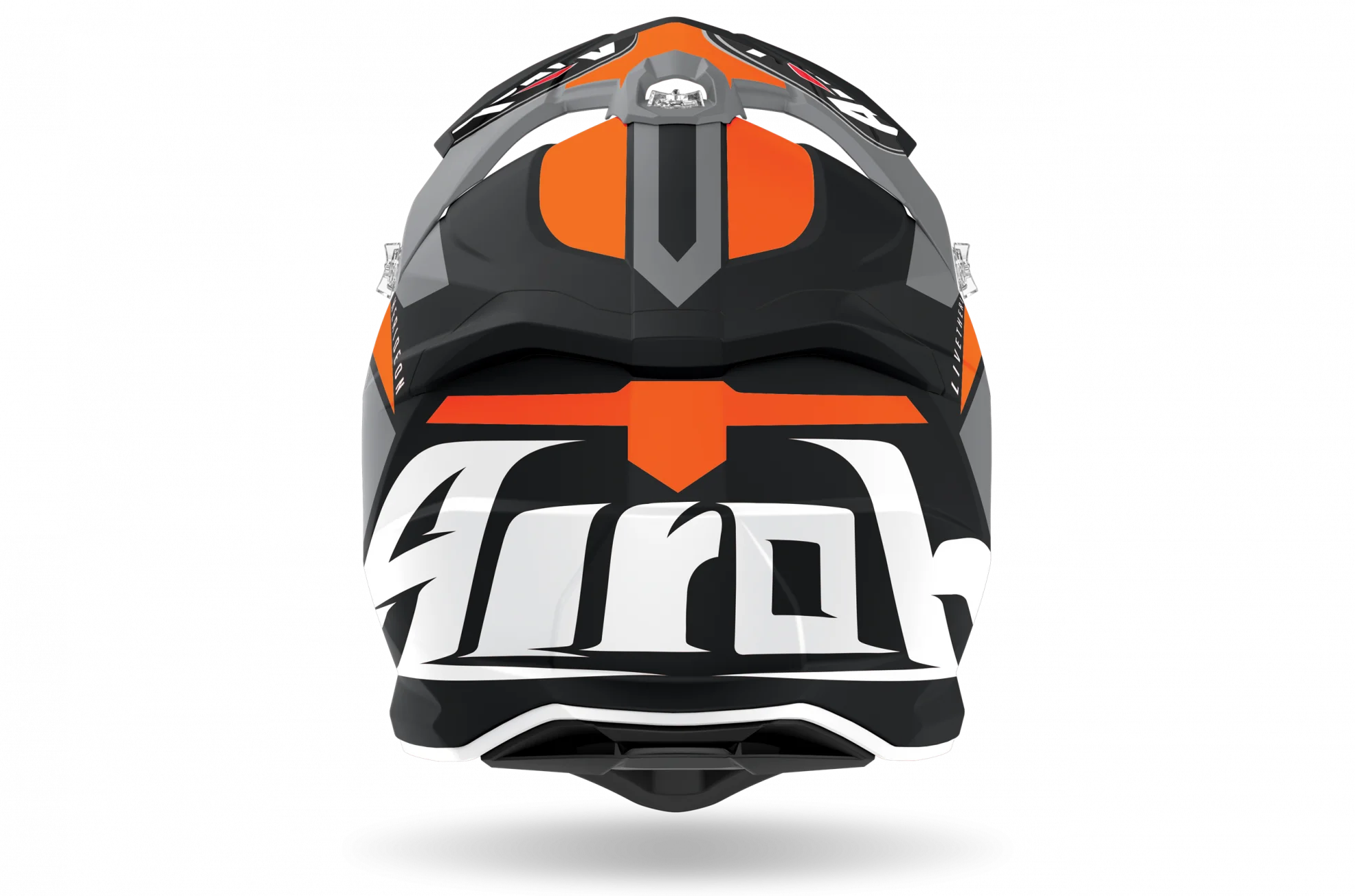 Capacete Airoh Strycker Axe Laranja/Cinza Fosco - Spinelli Motos