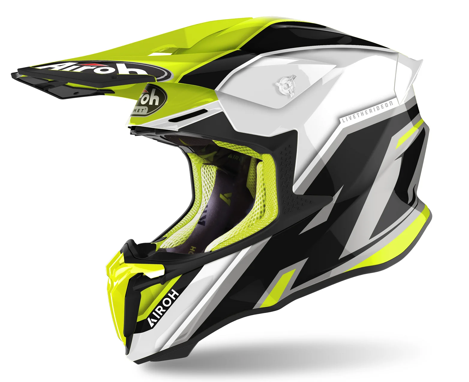 Capacete Airoh Twist 2.0 Shaken Amarelo - Spinelli Motos Boutique