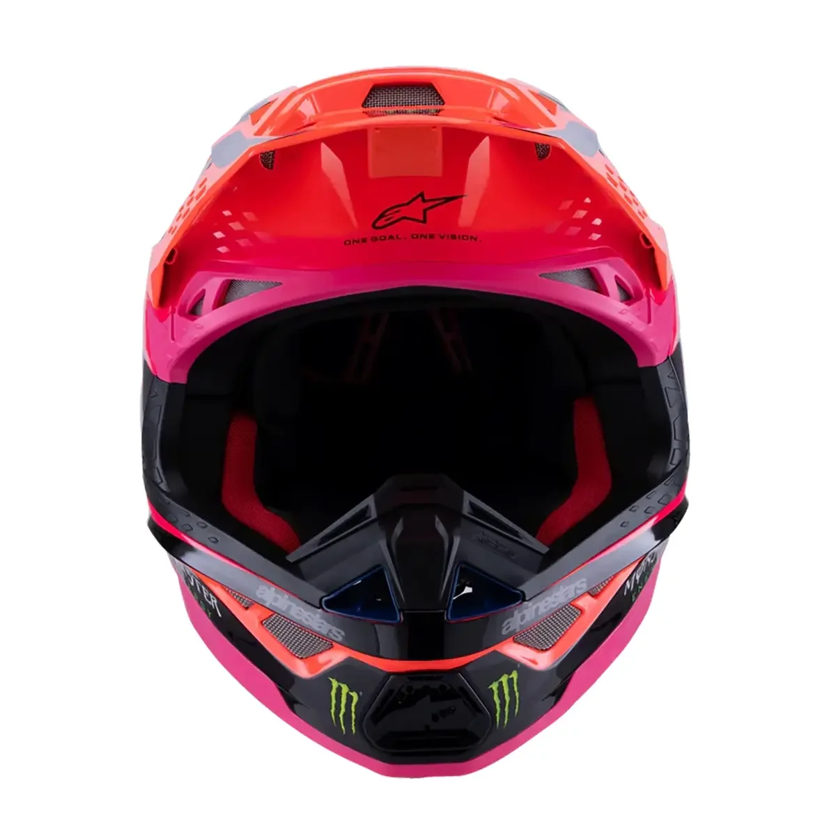 Capacete Alpinestars SM10 Deegan Monster Laranja Fluor/Roxo/Rosa