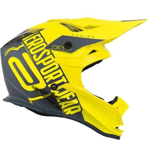 Capacete ASW Fusion Sawn Amarelo Fluor/Cinza - Spinelli Motos Boutique