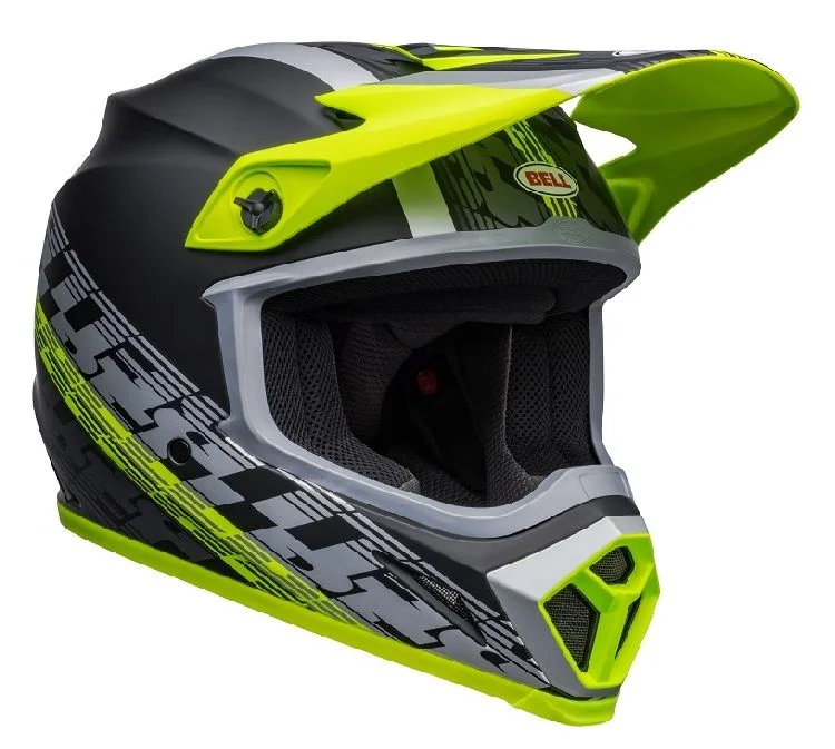 セキュリティ・セーフティ BELL MOTO-9 MIPS Capacete Bell MX-9 Mips Offset Preto/Amarelo - Spinelli Motos Boutique