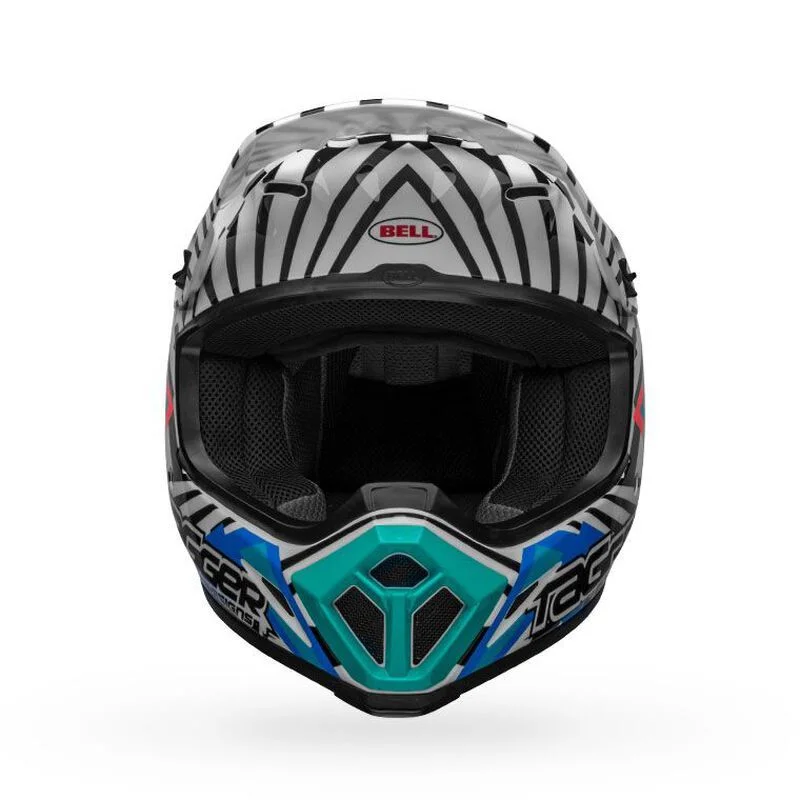 Capacete Bell MX-9 Mips Tagger Gloss Preto/Branco - Spinelli Motos