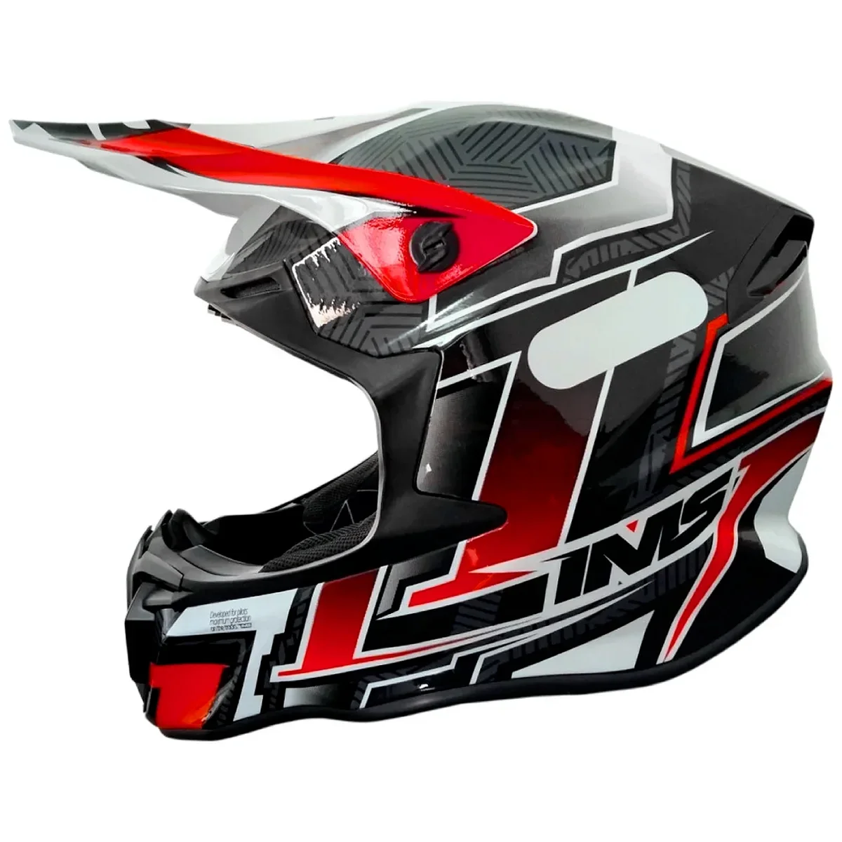 Capacete IMS Revo 2026 Preto/Cinza/Vermelho - Spinelli Motos Boutique