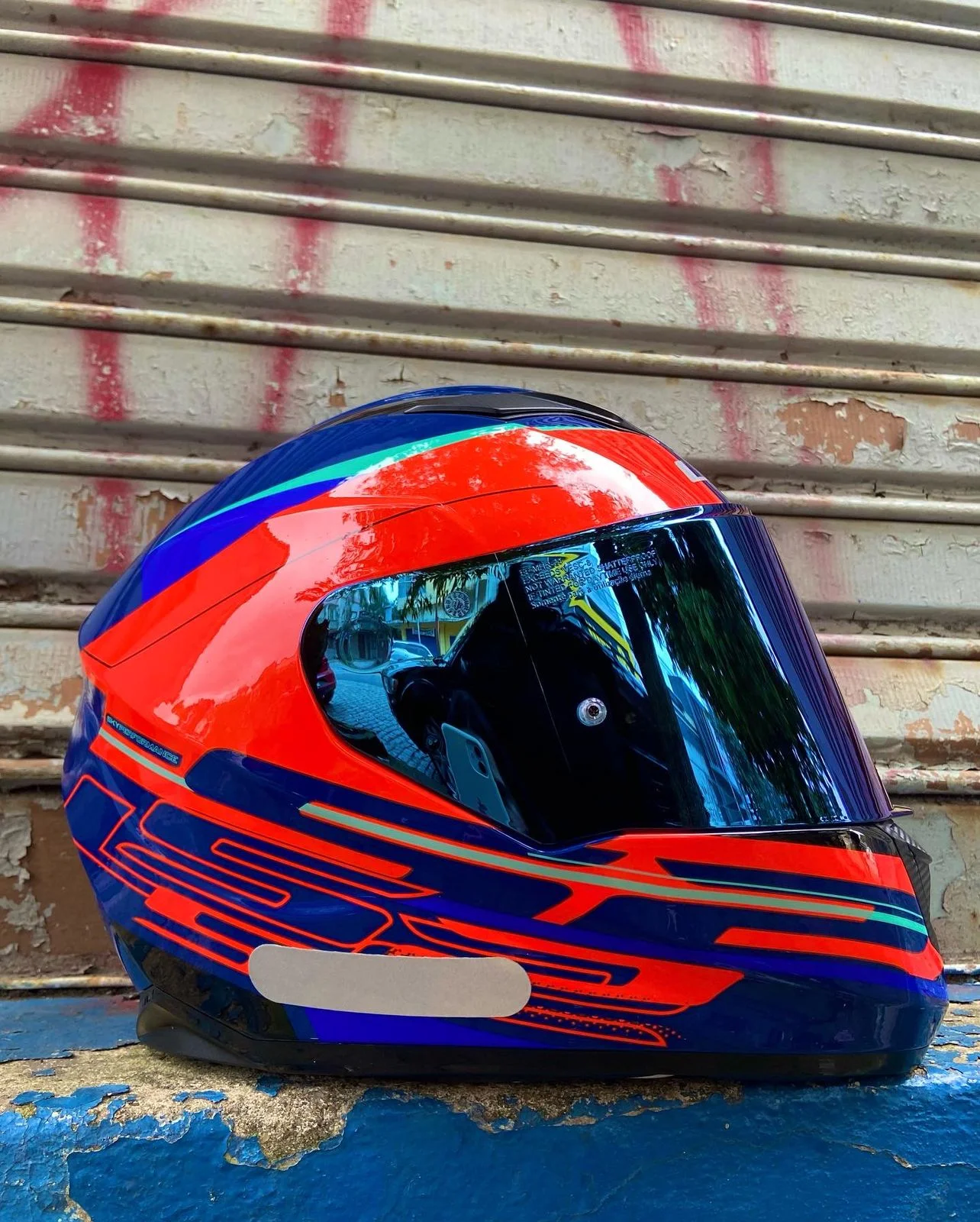 Capacete LS2 FF320 Stream Ixel Azul/Laranja - Spinelli Motos Boutique