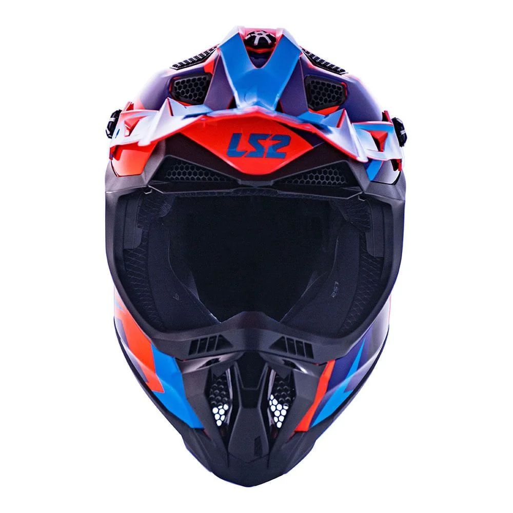 Capacete LS2 MX700 Subverter Evo Nimble Preto/Azul/Laranja