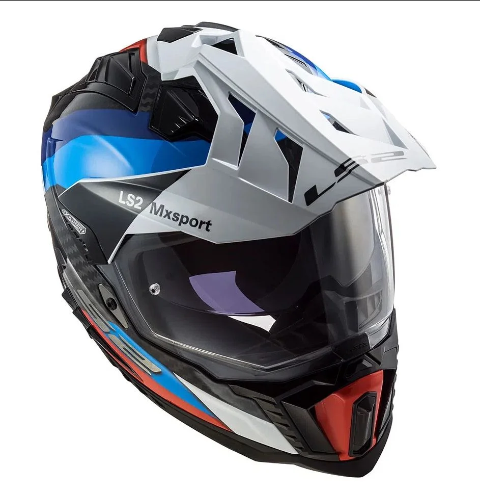Capacete LS2 MX701 Explorer C Frontier Preto/Azul (Carbono