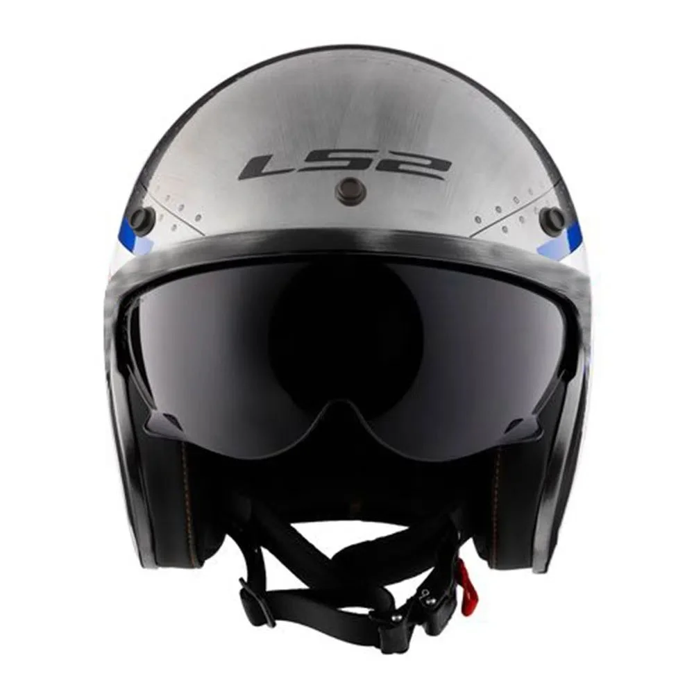Capacete LS2 OF599 Spitfire Bomb Rider Brushed Alloy - Spinelli