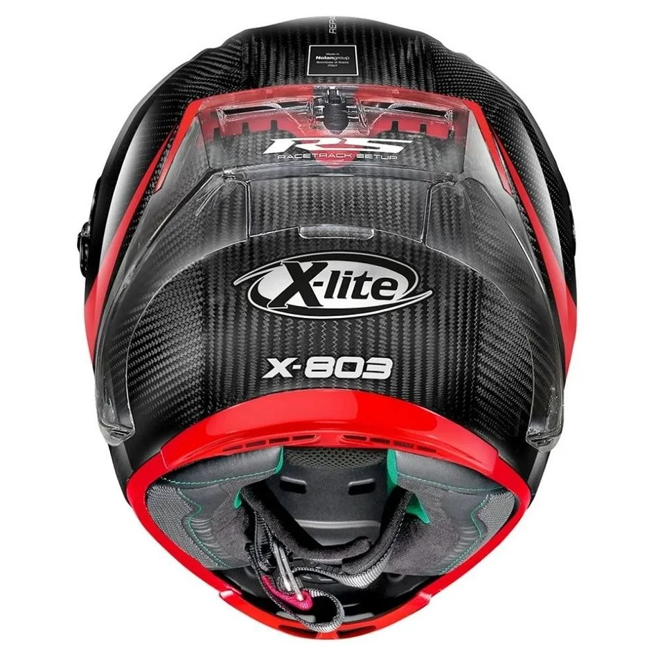 Capacete X-LITE X-803 RS Ultra Carbon Hotlap Vermelho/Preto