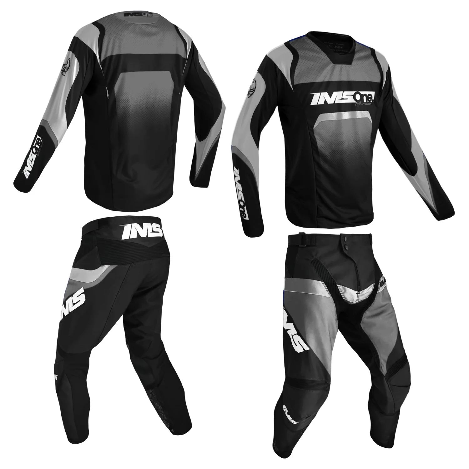 Conjunto IMS One 2025 Cinza/Preto - Spinelli Motos Boutique