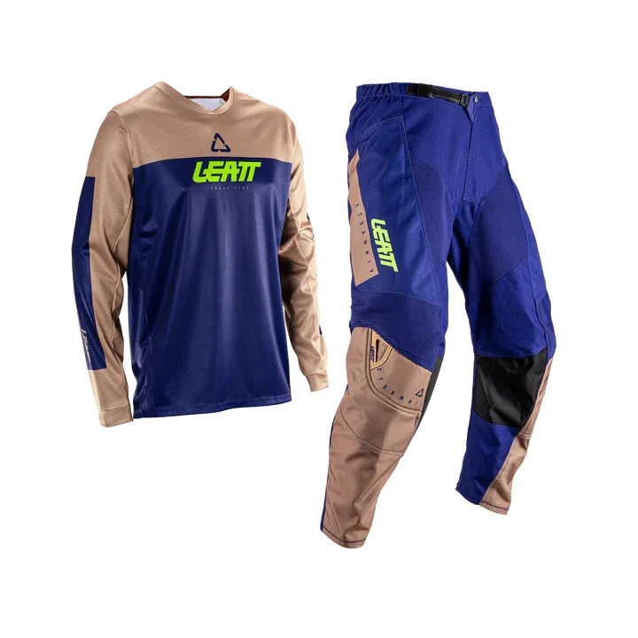 Conjunto Leatt 3.5 V26 Marrom/Azul Marinho - Spinelli Motos Boutique