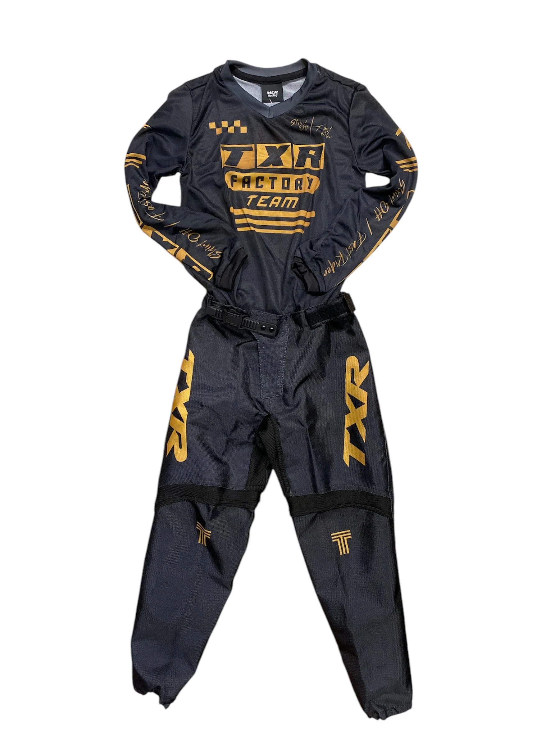 Conjunto TXR Infantil Factory Team Preto - Spinelli Motos Boutique
