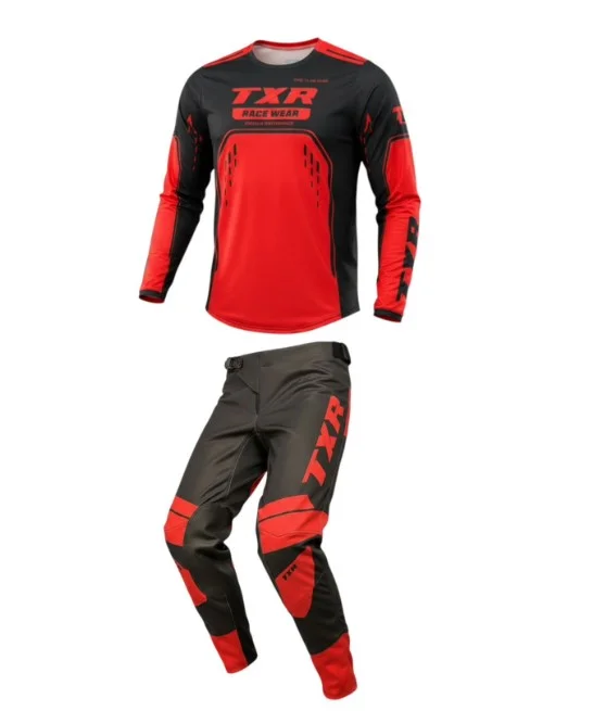 Conjunto TXR Slim Flex Premium Preto/Vermelho - Spinelli Motos