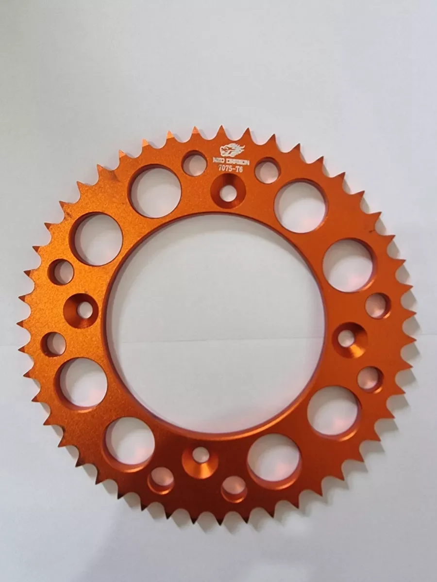 Coroa Alumínio KTM SX 85/105 (Passe 428) TM: 46D Laranja - Red