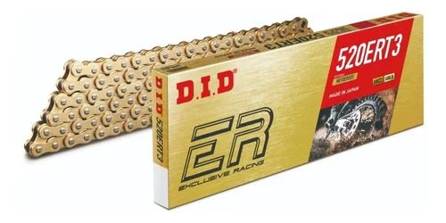 Corrente Transmissão DID 520ERT3 x 120L Gold Motocross S/ O-ring