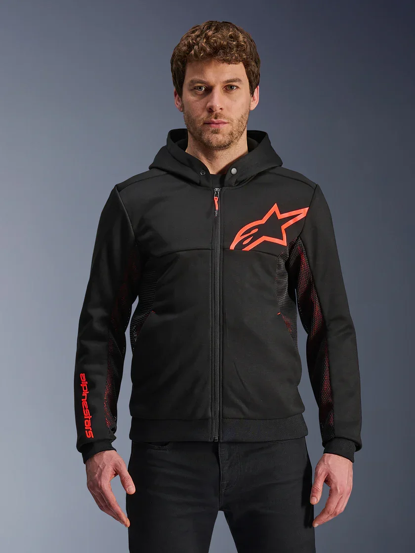 Jaqueta Alpinestars Masculina Chrome Air Sport Hoodie Preto