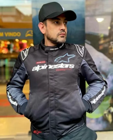 Jaqueta Alpinestars Masculina Monza Sport Preto/Cinza - Spinelli
