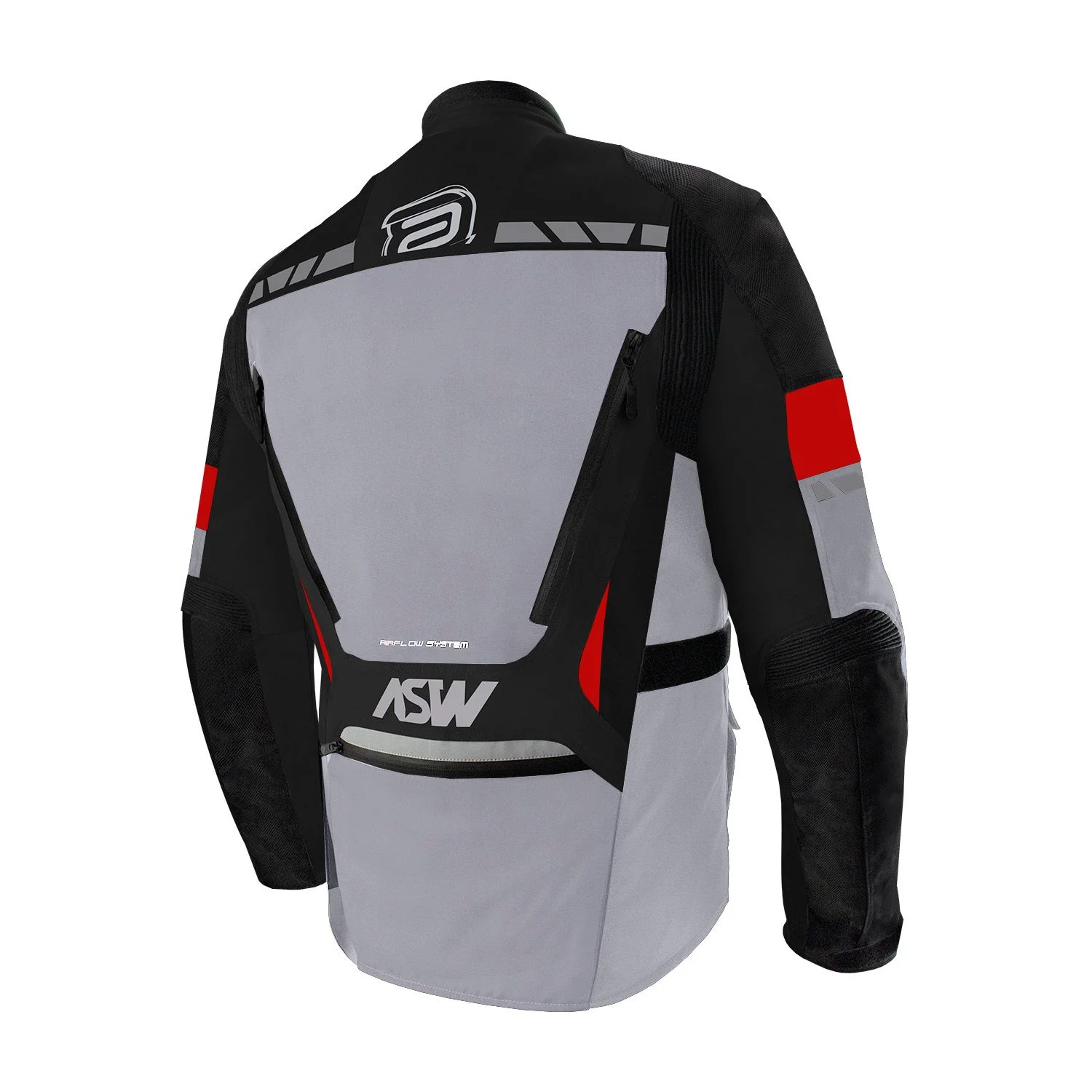 あつし Jaqueta ASW Pangea Preto/Cinza/Vermelho - Spinelli Motos Boutique