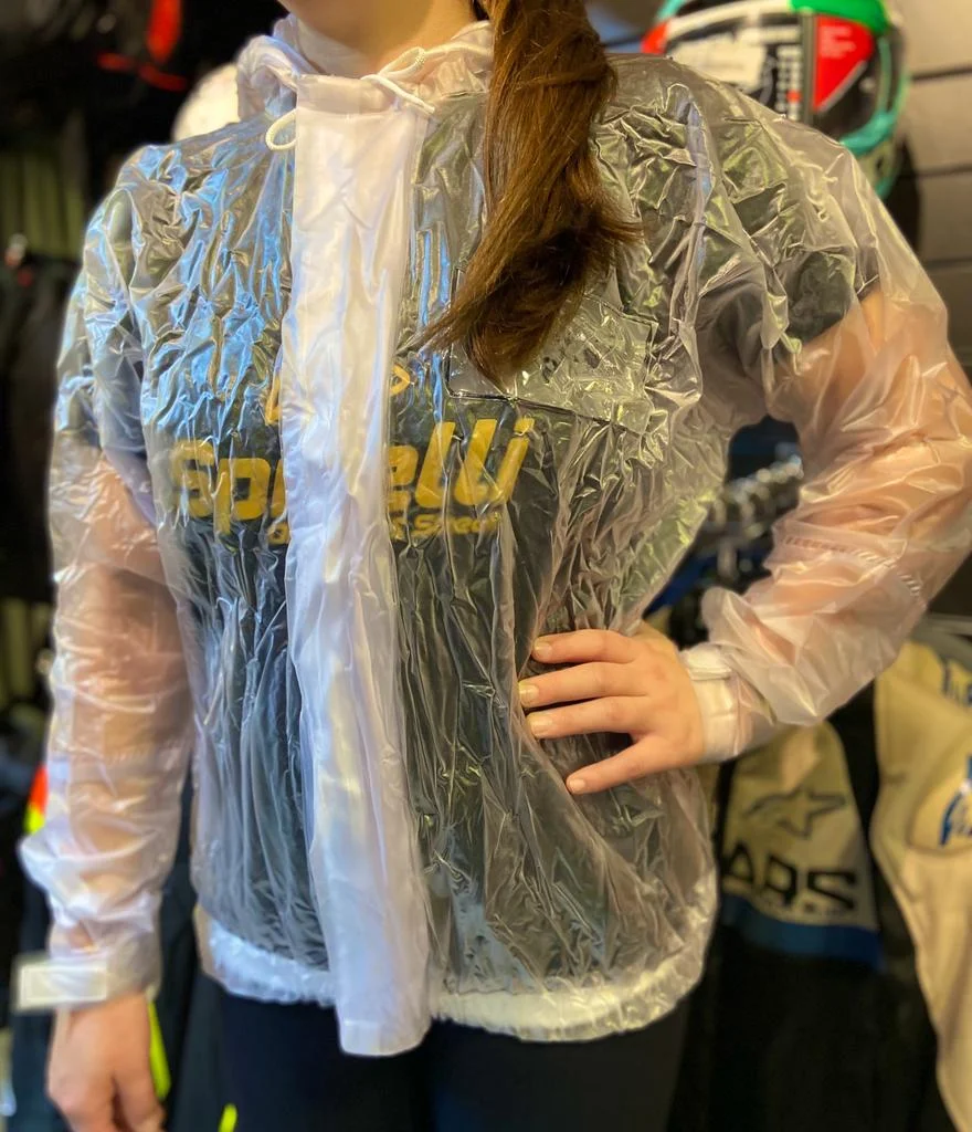 Jaqueta de Chuva Pantaneiro PVC Transparente com Capuz Spinelli