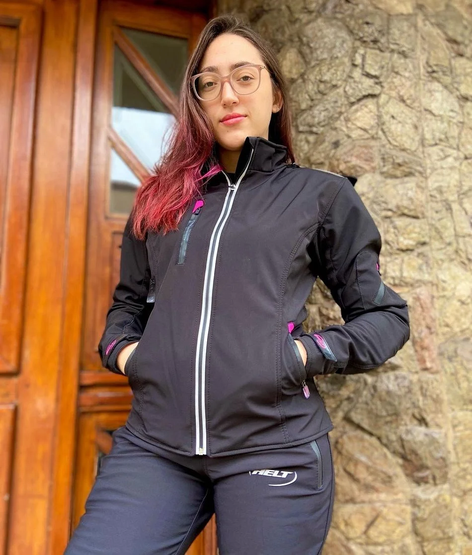 jaqueta motociclista mulher, jaqueta softshell