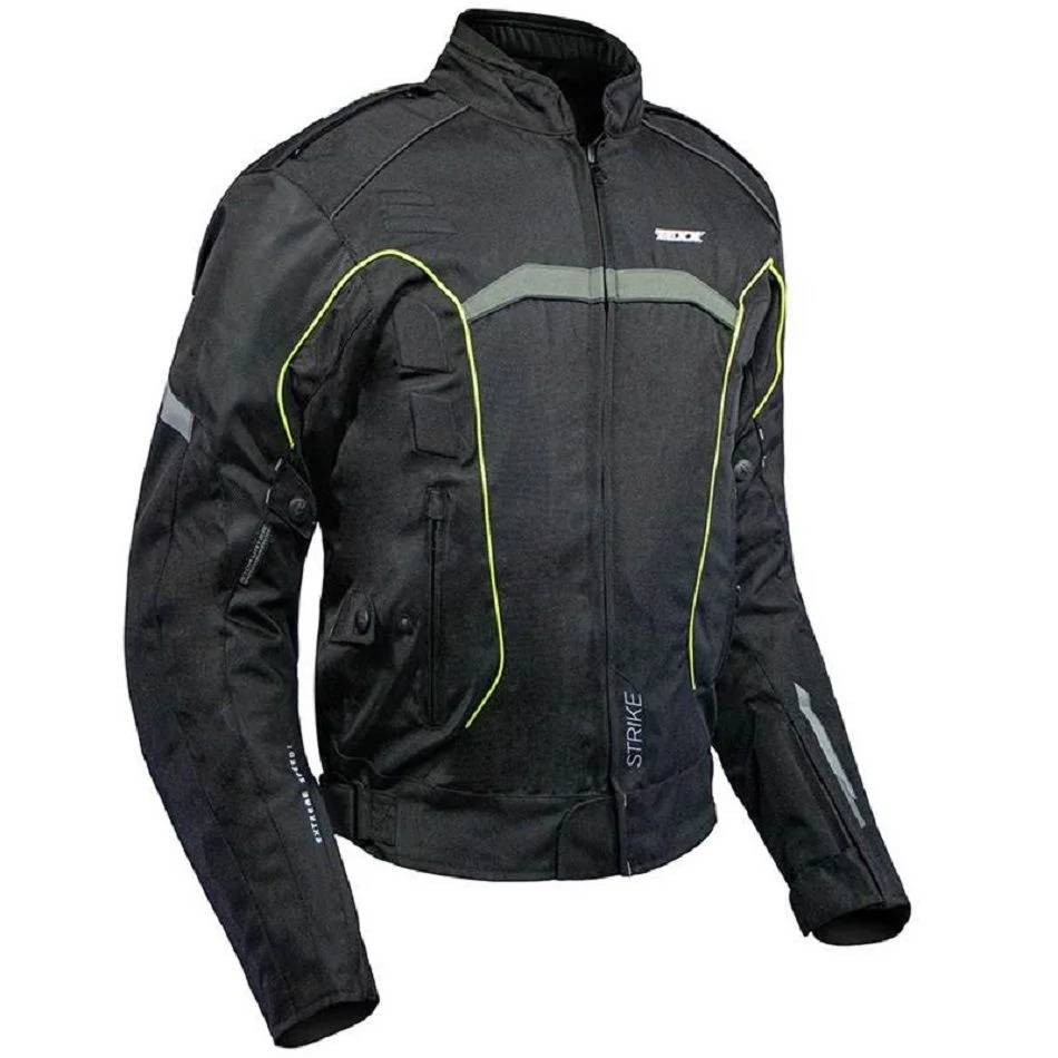 Jaqueta Texx Masculina New Strike V2 Preto/Verde - Spinelli Motos