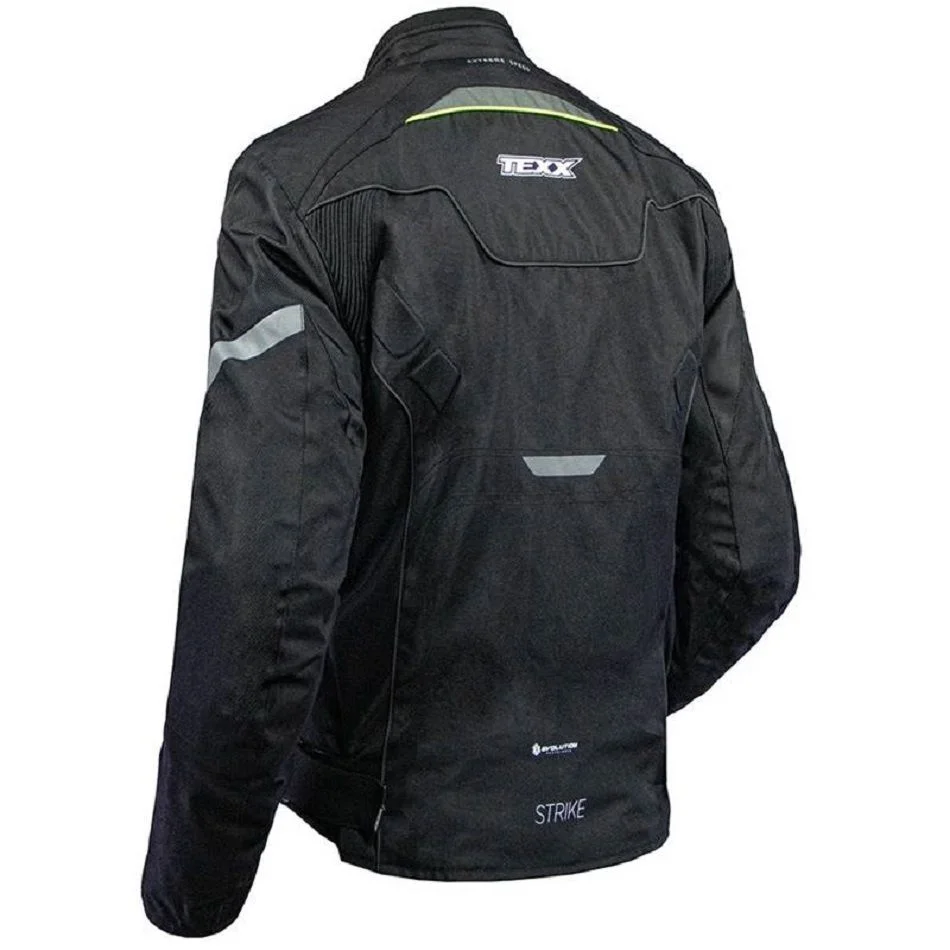 Jaqueta Texx Masculina New Strike V2 Preto/Verde - Spinelli Motos