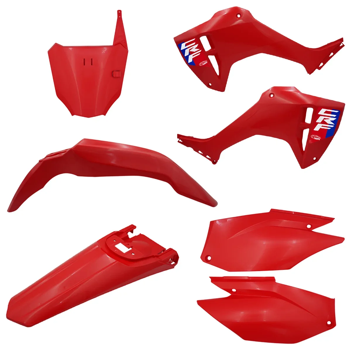 Kit Plástico AMX CRF 300F Vermelho C/ Number - Spinelli Motos Boutique