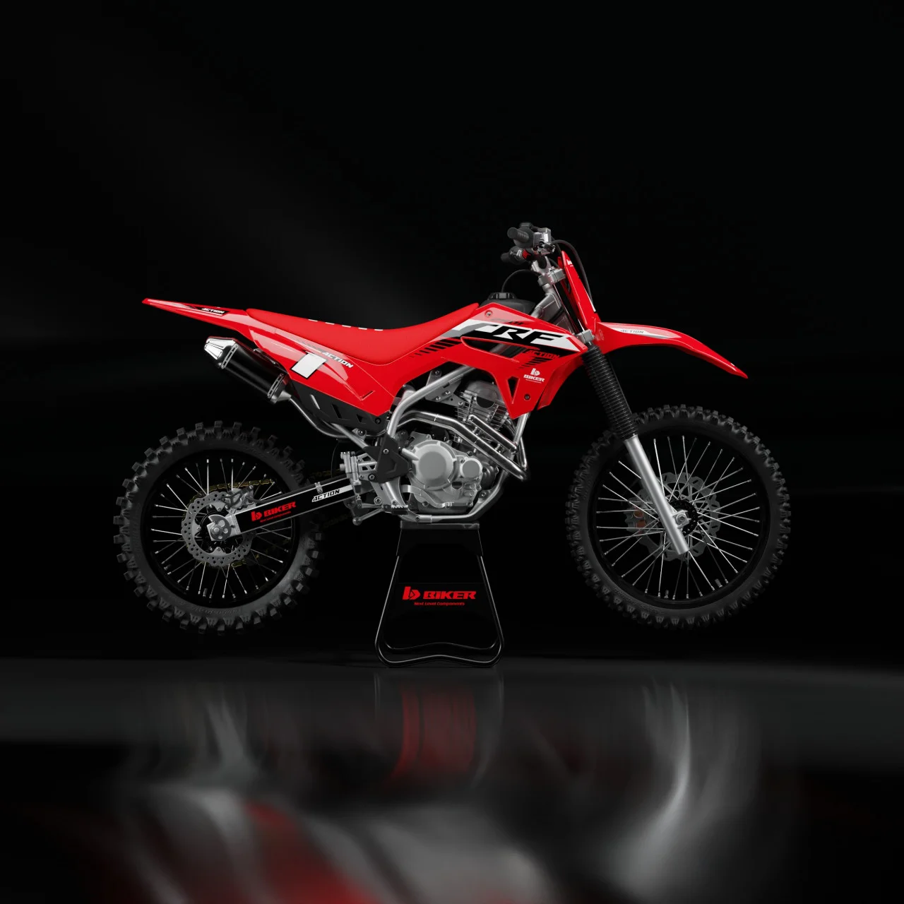 Kit Plástico Biker 4ction CRF 250F Vermelho - Spinelli Motos Boutique