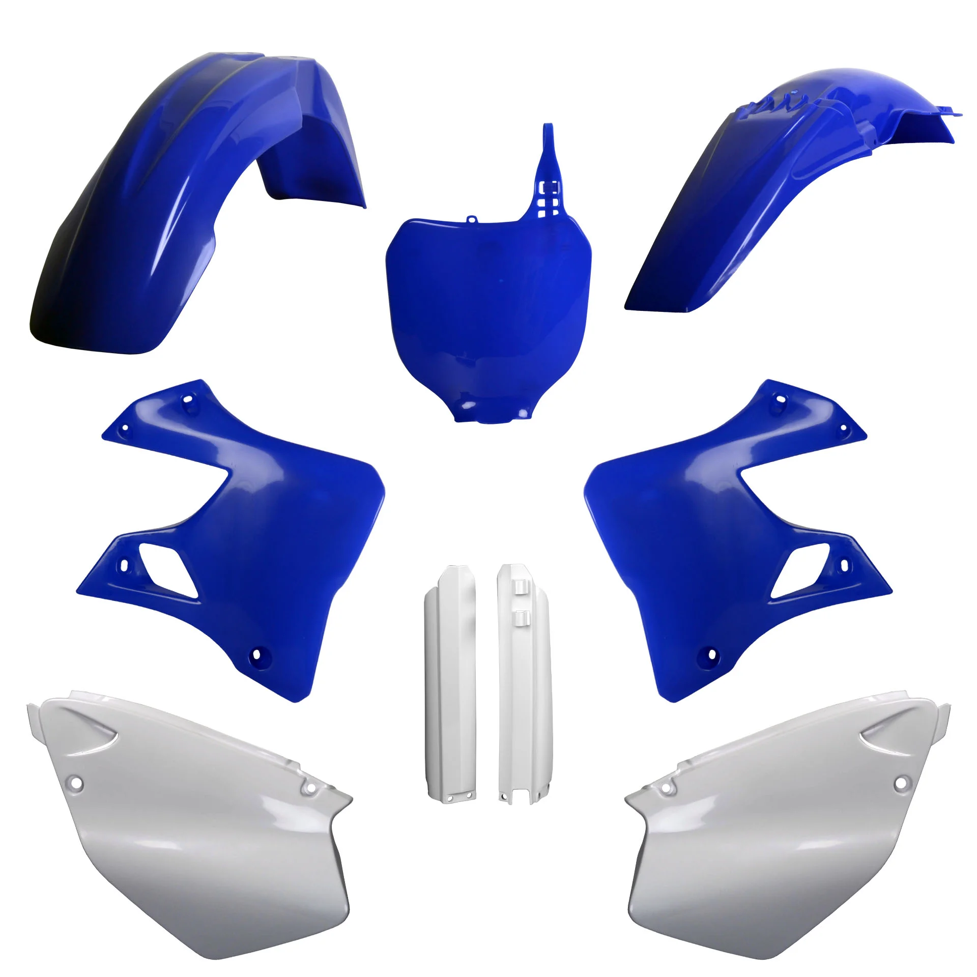 Kit Plástico YZ 125/250 00-01 Azul/Branco C/Number Plate Frontal