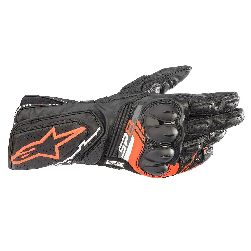 ストウ Luva Alpinestars SP-8 V3 Preto/Vermelho Flúor - Spinelli Motos