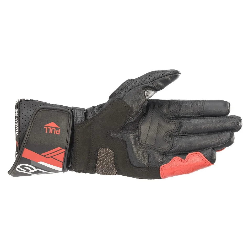 Luva Alpinestars SP-8 V3 Preto/Vermelho Flúor - Spinelli Motos
