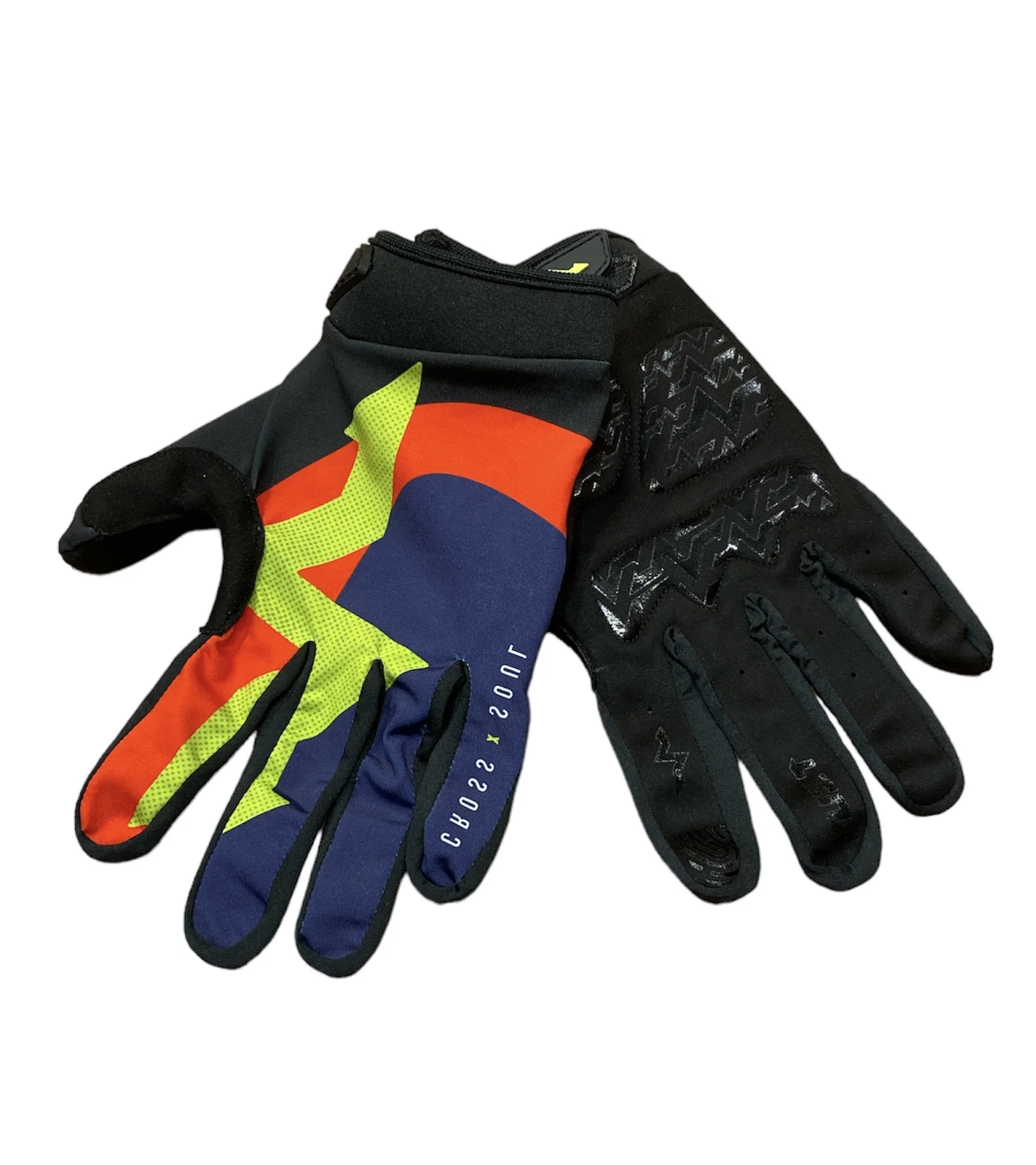 Luva Vust Hard Azul Marinho/Amarelo Fluor - Spinelli Motos Boutique