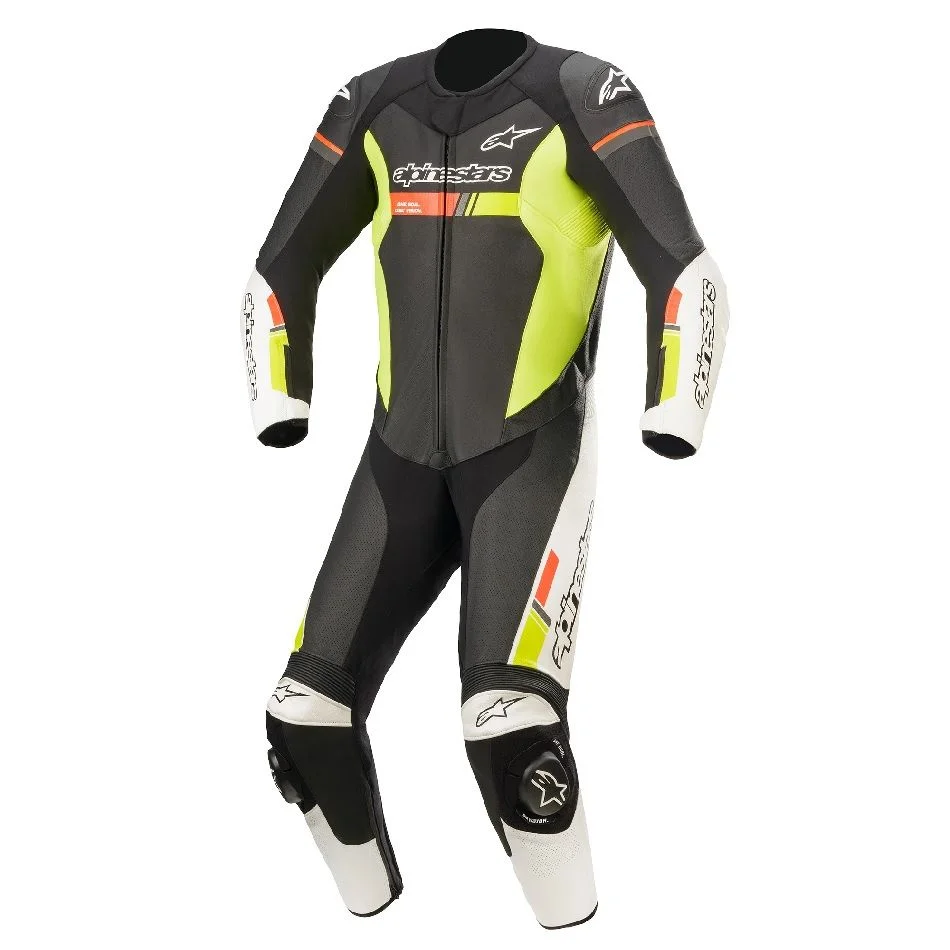 Macacão Alpinestars GP Force Chaser 1 Peça Preto/Branco/Vermelho