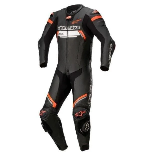 Alpinestars 革ツナギ ブラック/オレンジ Alpinestars 革ツナギ ブラック/オレンジ Alpinestars 革ツナギ