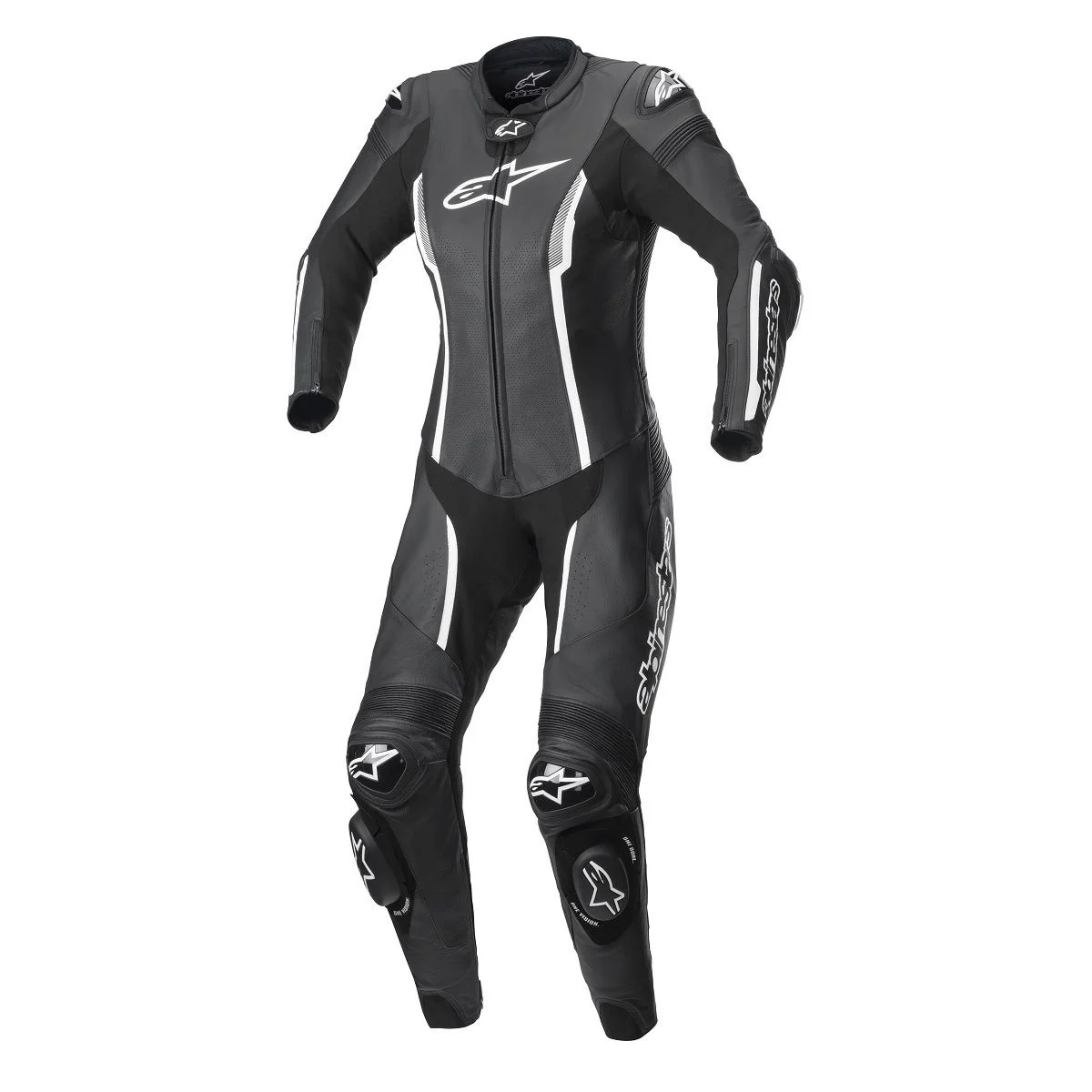 Macacão Alpinestars Stella Feminino Missile V2 1 Peça Preto/Branco