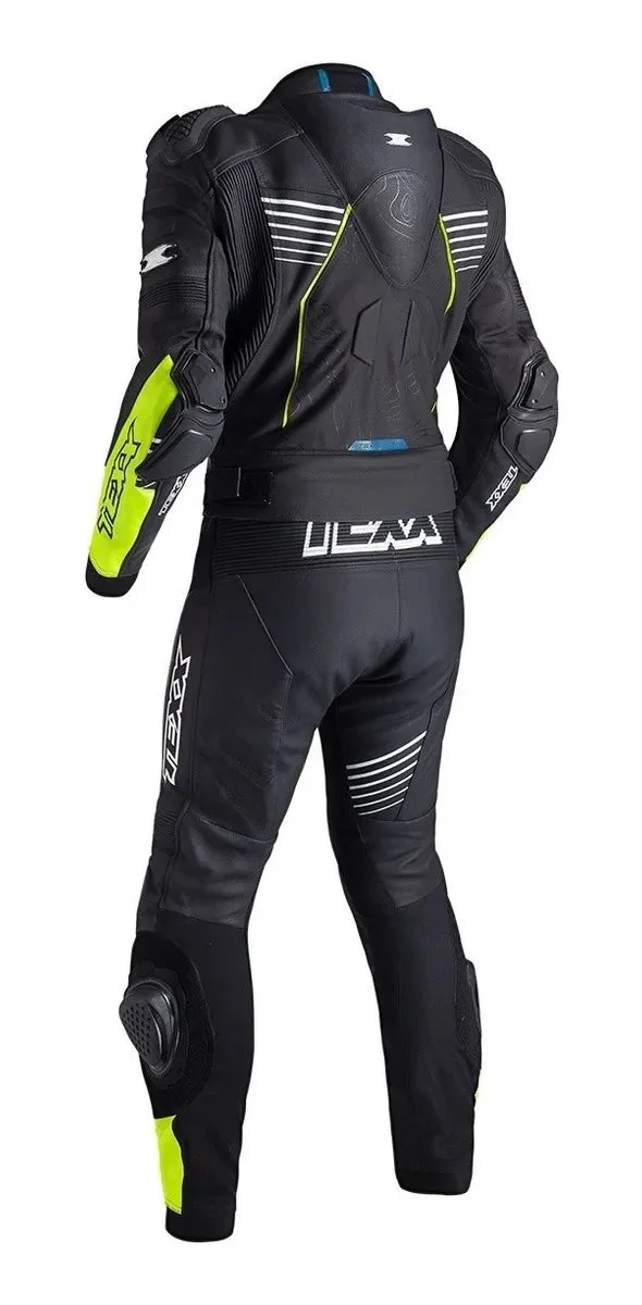 Macacão Texx Pista 2 Peças Preto/Azul/Verde - Spinelli Motos Boutique