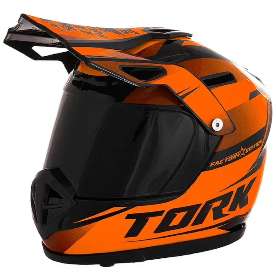 Mini Capacete Pro Tork Cross Laranja Neon Cofre - Spinelli Motos