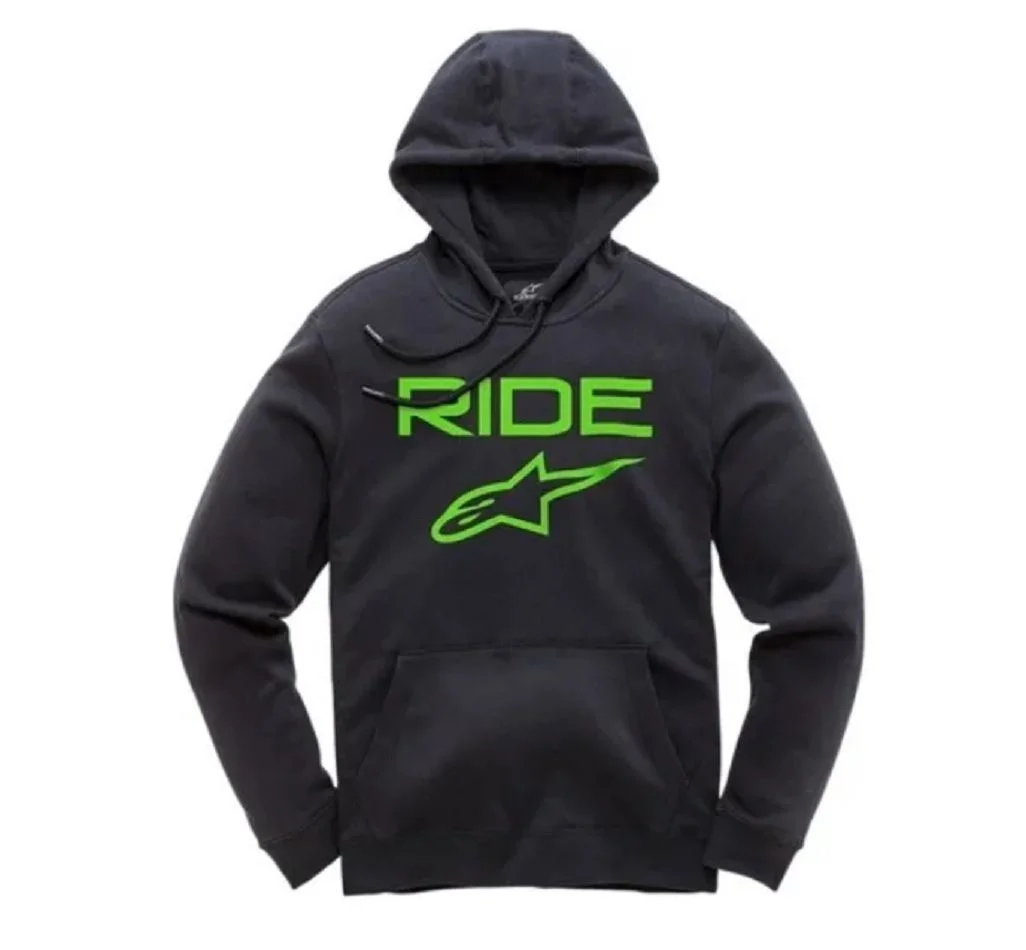 Moletom Alpinestars Ride 2.0 Hoodie Preto/Verde - Spinelli Motos