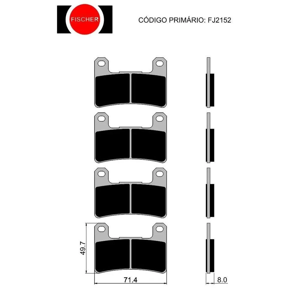 Pastilha de Freio Dianteira Srad 750 06-10 /Srad 1000 04-11