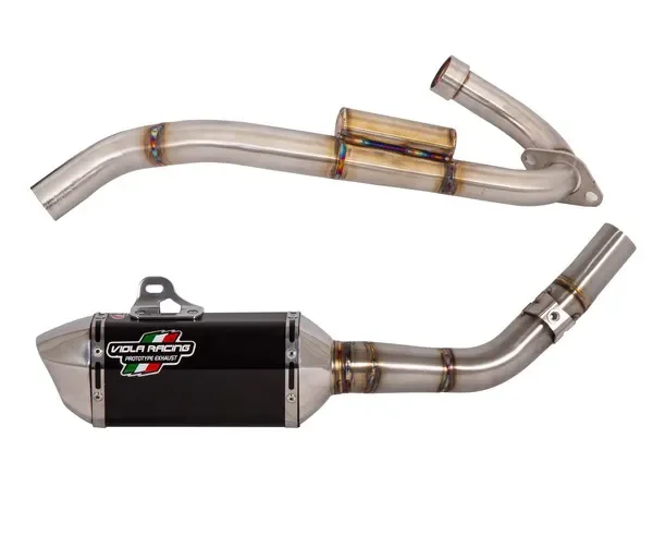 Ponteira + Curva Escapamento CRF 300F Preto Viola Racing
