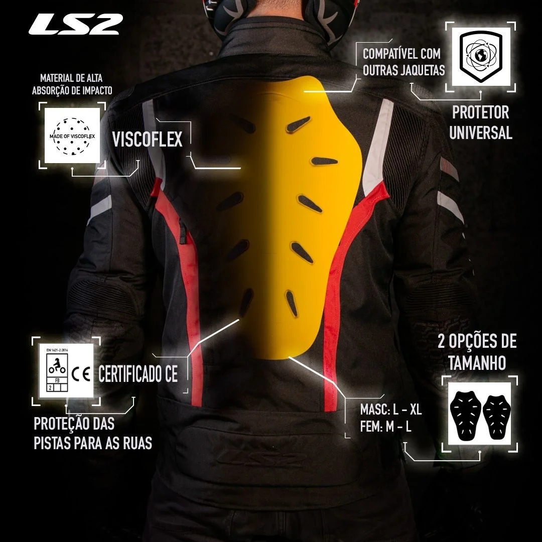 Jaqueta motoqueiro online proteção coluna