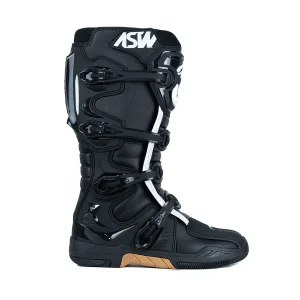Bota ASW Elevate Preto/Branco - Spinelli Motos Boutique