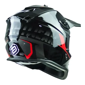 Capacete ASW R3 Evade Preto/Vermelho - Spinelli Motos Boutique