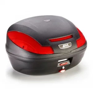 Bauleto Givi Monolock 47L E470N (serve 2 capacetes) Lente Vermelha