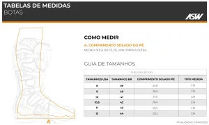 Bota ASW Elevate Laranja/Preto - Spinelli Motos Boutique