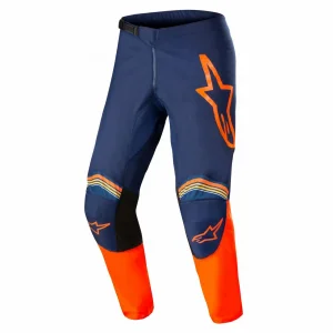Calça Alpinestars Fluid Speed 22 - Azul Escuro/Laranja