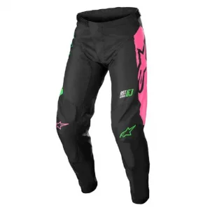 Calça Alpinestars Racer Compass 22 - Preto/Verde/Pink Fluor