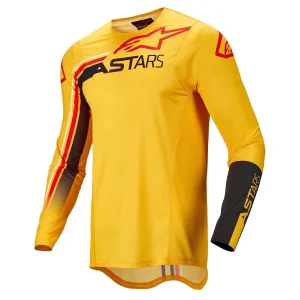 Camisa Alpinestars Supertech Blaze 22 - Amarelo/Preto/Vermelho Fluor