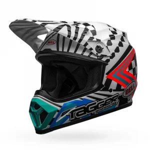 Capacete Bell MX-9 Mips Tagger Gloss Preto/Branco - Spinelli Motos