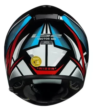Capacete LS2 FF397 Vector Evo Rider Azul/Vermelho (Tricomposto