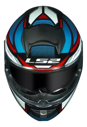 Capacete LS2 FF397 Vector Evo Rider Azul/Vermelho (Tricomposto